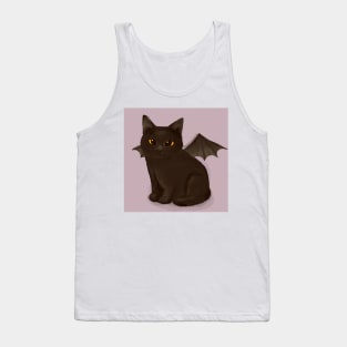 Halloween Bat Kitten Tank Top